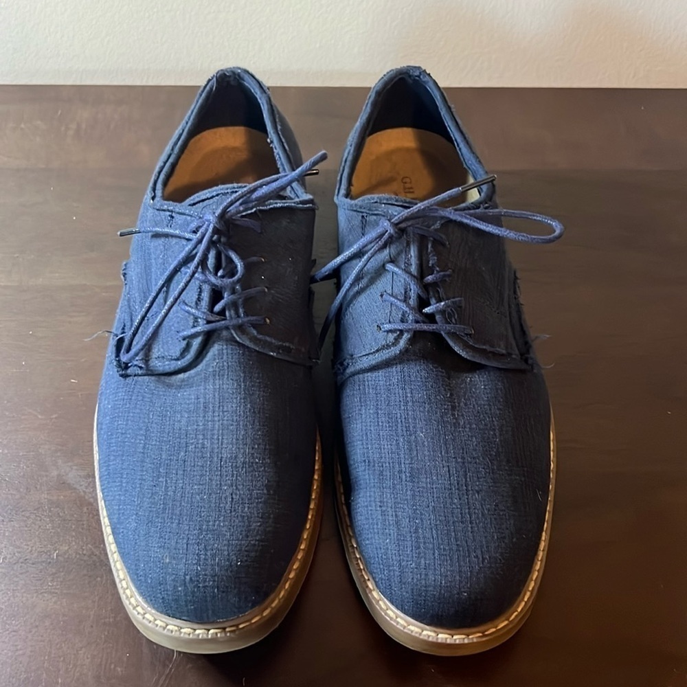 GH Bass Mens 12 D Bridgeton Casual Oxford Blue Fabric Comfort Lace Up